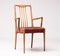 Sculptural Walnut Dining Chairs, Italy, 1950s, Set of 6, Image 2