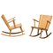 Scandinavian Pine Rocking Chair by Goran Malmvall, 1950s 1