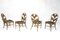 Rattan Bell Flower Dining Table and Palm Leaf Back Chairs Set, 1970s, Set of 5, Image 6