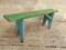 Antique Green and Blue Wooden Bench, 1920s 11