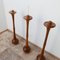 Mid-Century Tall Wooden Candleholders, 1960s, Set of 3 2