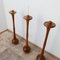 Mid-Century Tall Wooden Candleholders, 1960s, Set of 3, Image 2