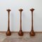 Mid-Century Tall Wooden Candleholders, 1960s, Set of 3 1