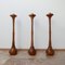 Mid-Century Tall Wooden Candleholders, 1960s, Set of 3, Image 1