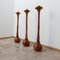 Mid-Century Tall Wooden Candleholders, 1960s, Set of 3, Image 5