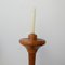 Hohe Mid-Century Kerzenhalter aus Holz, 1960er, 3er Set 3