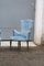Italian Wood and Avio Velvet Lounge Chairs, 1950s, Set of 2 1