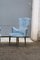 Italian Wood and Avio Velvet Lounge Chairs, 1950s, Set of 2, Image 1