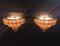 Vintage Clear and Amber Murano Glass Quariedri Sconces, 1970s, Set of 2, Image 14