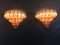 Vintage Clear and Amber Murano Glass Quariedri Sconces, 1970s, Set of 2 4