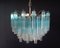 Vintage Blue Murano Glass Quadriedri Ceiling Lamp, 1980s 4