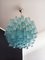 Vintage Blue Murano Glass Quadriedri Ceiling Lamp, 1980s, Image 10