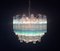 Vintage Blue Murano Glass Quadriedri Ceiling Lamp, 1980s, Image 12