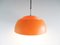 Vintage Swedish Orange Metal and Glass Pendant Lamp by Hans-Agne Jakobsson, 1970s 6