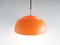 Vintage Swedish Orange Metal and Glass Pendant Lamp by Hans-Agne Jakobsson, 1970s, Image 6