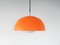 Vintage Swedish Orange Metal and Glass Pendant Lamp by Hans-Agne Jakobsson, 1970s 1
