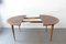 Extendable Round Walnut and Brass Dining Table by José Cruz de Carvalho for Altamira, 1950s 5