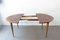 Extendable Round Walnut and Brass Dining Table by José Cruz de Carvalho for Altamira, 1950s, Image 5