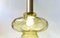 Scandinavian Modern Green Optical Glass Pendant Lamp, 1960s, Image 3