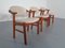 Teak and Beige Wool Chairs from Schou Andersen, 1960s, Set of 3 10