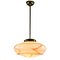 Art Deco Pink Marbled Pendant Lamp, 1930s, Image 1