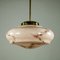 Art Deco Pink Marbled Pendant Lamp, 1930s 4