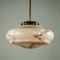 Lampada a sospensione Art Deco in marmo rosa, anni '30, Immagine 4
