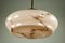 Art Deco Pink Marbled Pendant Lamp, 1930s, Image 6