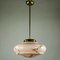 Art Deco Pink Marbled Pendant Lamp, 1930s 5
