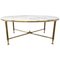 Mid-Century Marble and Gilt Brass Edge Base Coffee Table from Maison Jansen, 1960s 1