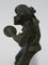 Sculpture Joker Jugendstil Antique en Antimoine 5