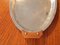 Art Deco Silver-Plated Oval Tray with Wooden Handles, 1930s 4