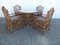 Set de Table et Chaises Vintage en Bambou, 1970s, Set de 5 1