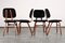Dutch Bentwood and Velvet Dining Chairs, 1950s, Set of 4 10