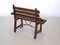 Rustic Wood and Wrought Iron Bench, 1920s 11