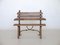 Rustic Wood and Wrought Iron Bench, 1920s 4