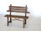 Rustic Wood and Wrought Iron Bench, 1920s 3
