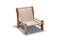 Pinewood and Canvas Lounge Chair, 1970s, Image 1