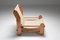 Fauteuil en Bois de Pin et Toile, 1970s 12