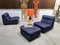 German Modular Lounge Chairs and Ottoman Set, 1960s, Set of 3 3