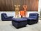 German Modular Lounge Chairs and Ottoman Set, 1960s, Set of 3, Image 10