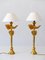Tischlampen aus Vergoldeter Bronze Dove von Pierre Casenove für Fondica, Frankreich, 1980er, 2er Set 1