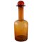 Colossal Vase Bottle in Brown Art Glass with Red Ball by Otto Brauer for Holmegaard, 1960s 1