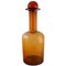 Colossal Vase Bottle in Brown Art Glass with Red Ball by Otto Brauer for Holmegaard, 1960s 2
