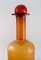 Colossal Vase Bottle in Brown Art Glass with Red Ball by Otto Brauer for Holmegaard, 1960s 3