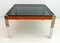 Mid-Century Italian Chrome Metal and Leather Dining Table, 1970s 6