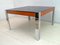 Mid-Century Italian Chrome Metal and Leather Dining Table, 1970s 4