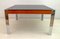 Mid-Century Italian Chrome Metal and Leather Dining Table, 1970s 7