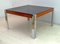 Mid-Century Italian Chrome Metal and Leather Dining Table, 1970s 1