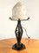 Art Deco French Thick Molded Glass Table Lamp, 1950s, Image 14